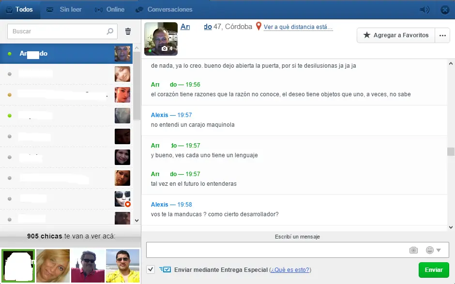 Le escribi con leguaje taringuero a un...