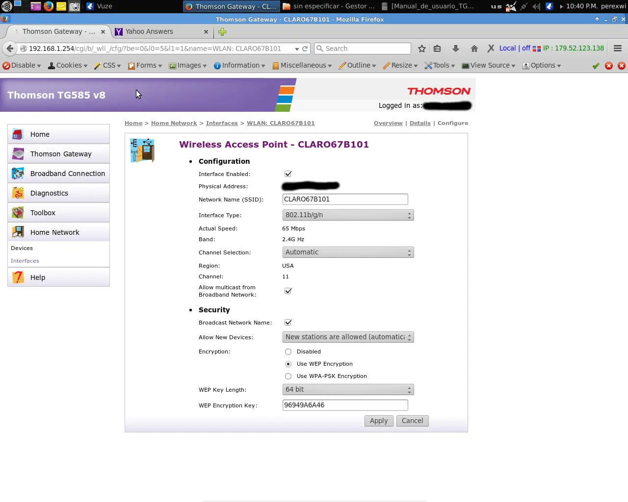 ¿Ayuda conexión a internet (wifi), modem, internet...?