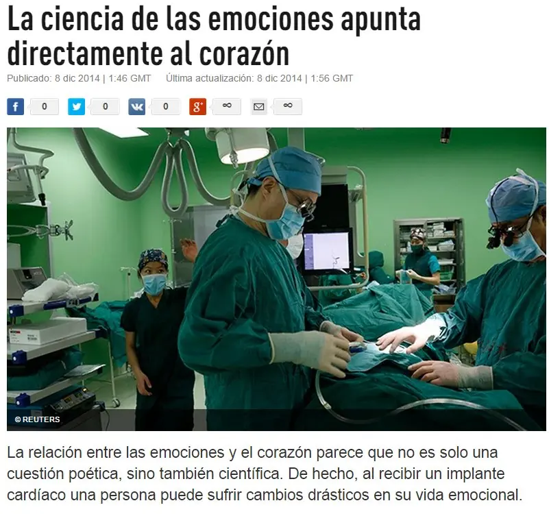 La ciencia de las emociones apunta directamente al corazón