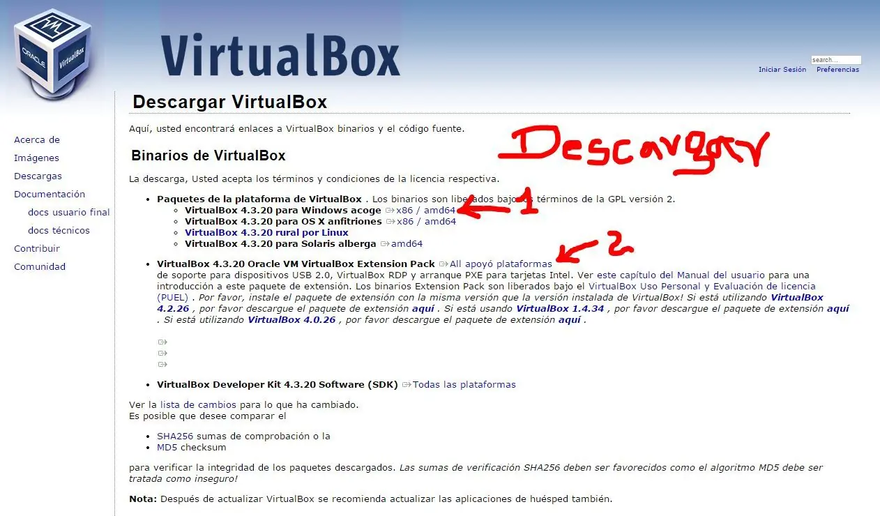 Error al instalar virtual box