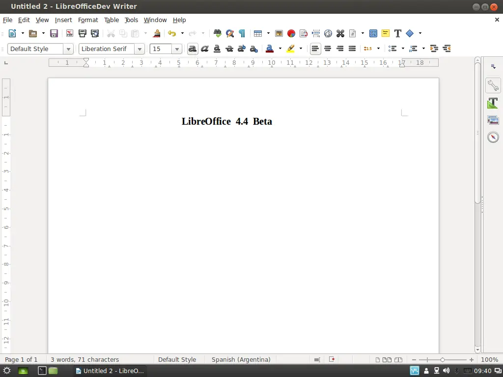 LibreOffice 4.4.0 beta2 imágenes