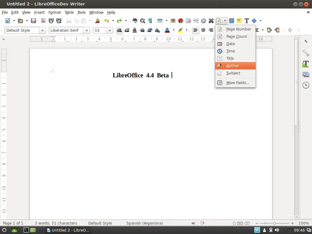 LibreOffice  4.4.0  beta2  imágenes