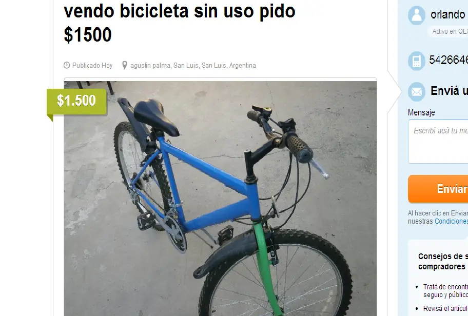 De cuarta! Venden bicicletas (regaladas) de Plan Tubi