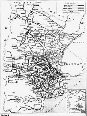 La red ferroviaria argentina