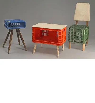 Muebles con material reciclado - Sillas y mesas