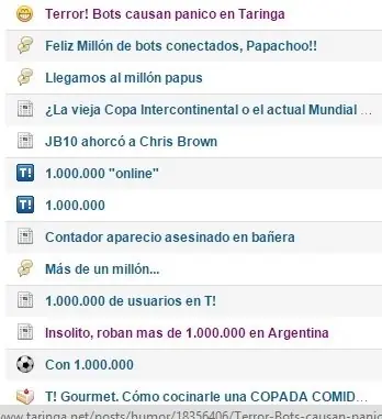 Cuando Taringa llegó al Millon! #MillionUsersT!