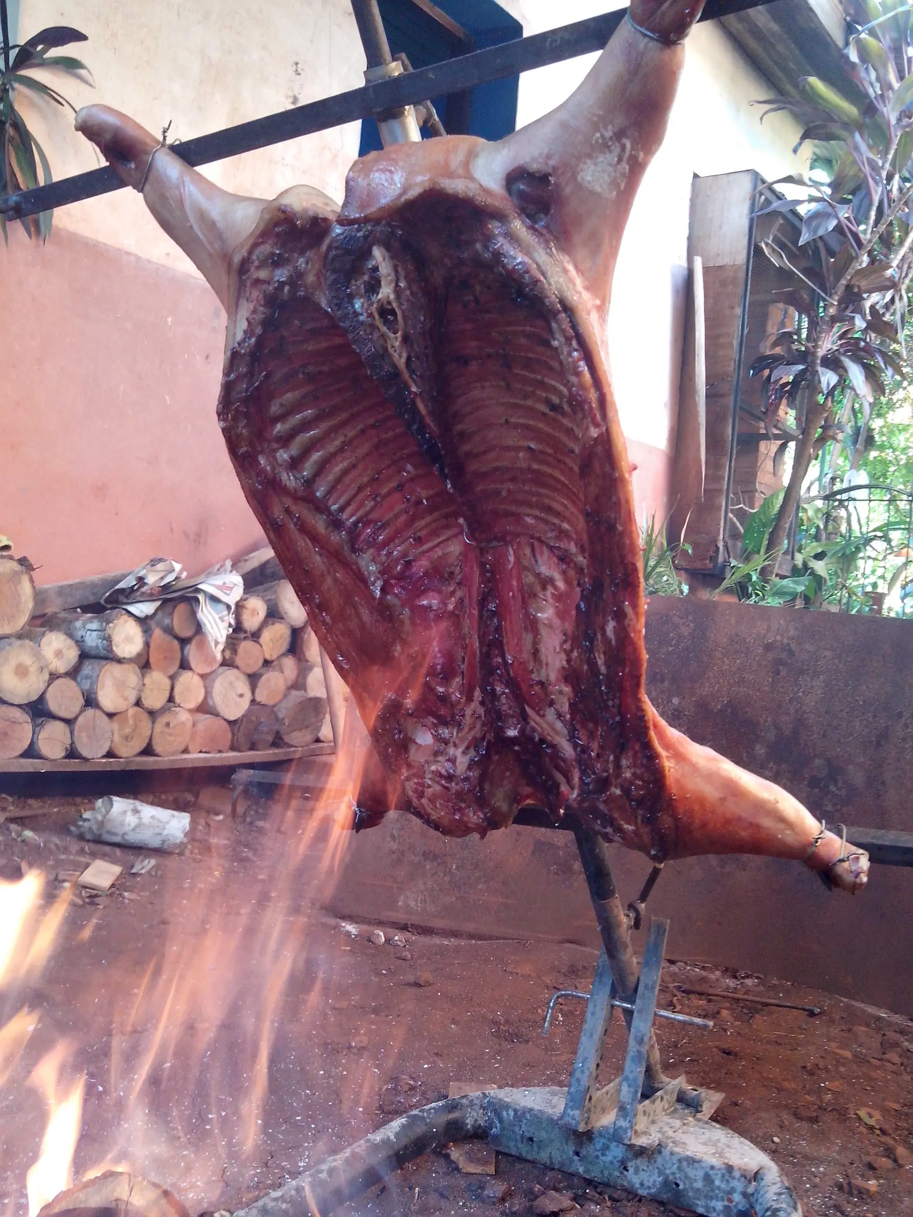 Lechón a la llama (para chuparse los dedos)