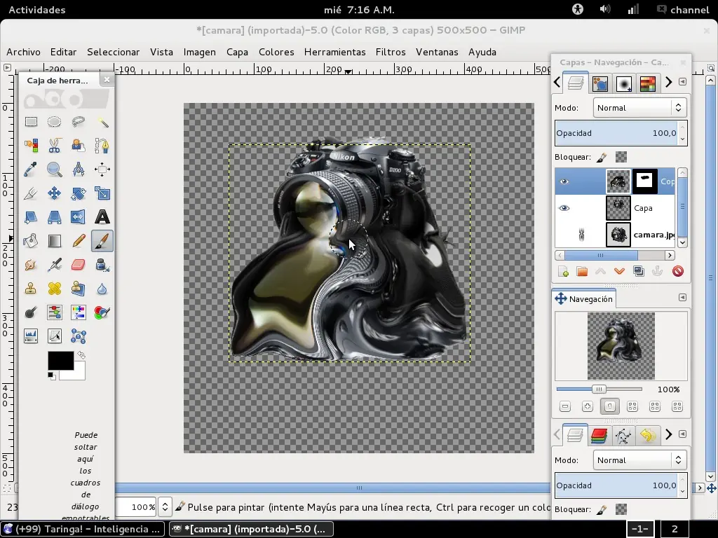Gimp Tutoriales Camara Derretida