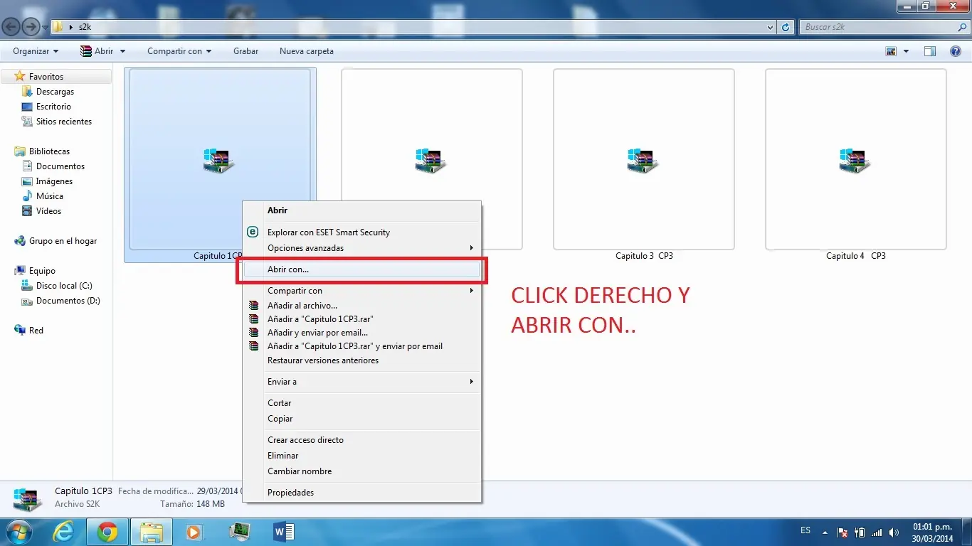Como descomprimir un archivo .S2K con winrar