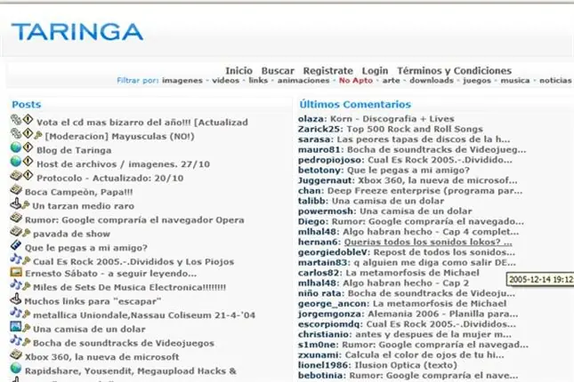 Taringa según su fundador