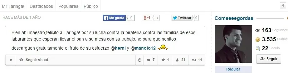taringa sin descargas