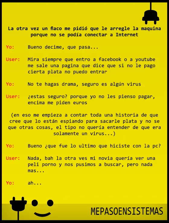 Me pasó en sistemas