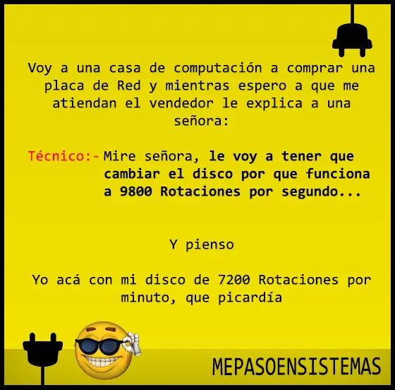 Me pasó en sistemas