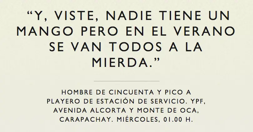 La gente anda diciendo...