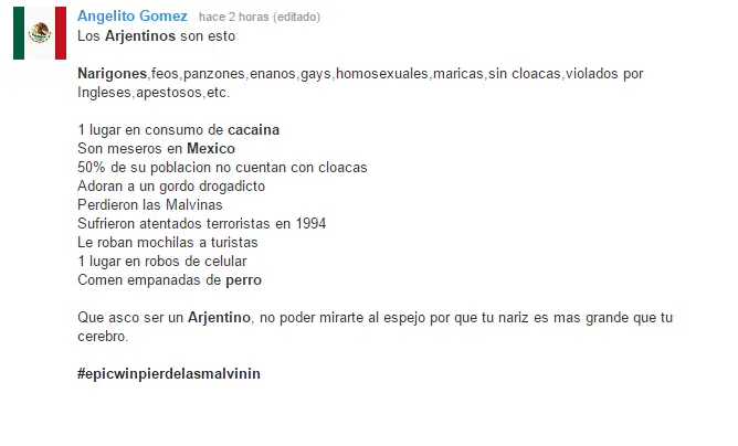 Lo que dijo un mexicano de los argentinos....