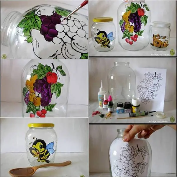 tarro pintado para decorar