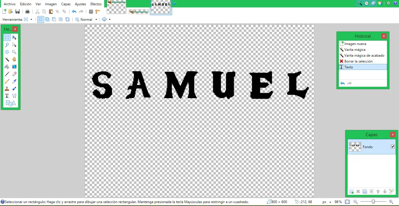 Crear Titulo con Paint.NET estilo Hora de Aventuras