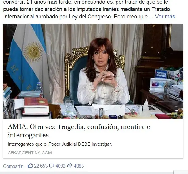 Cristina me bloqueo de FB y te lo muestro