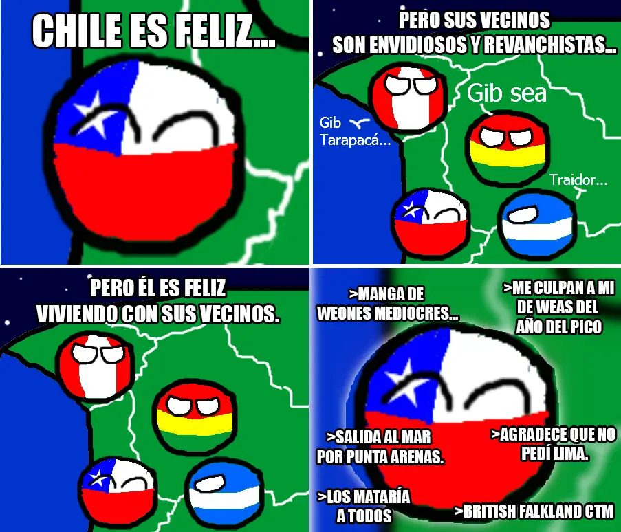 ¿Estas al pedo? Cagate de la risa con las countryballs.