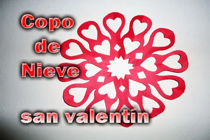 Copo de Nieve de papel |San valentín |Kirigami-snowflakes