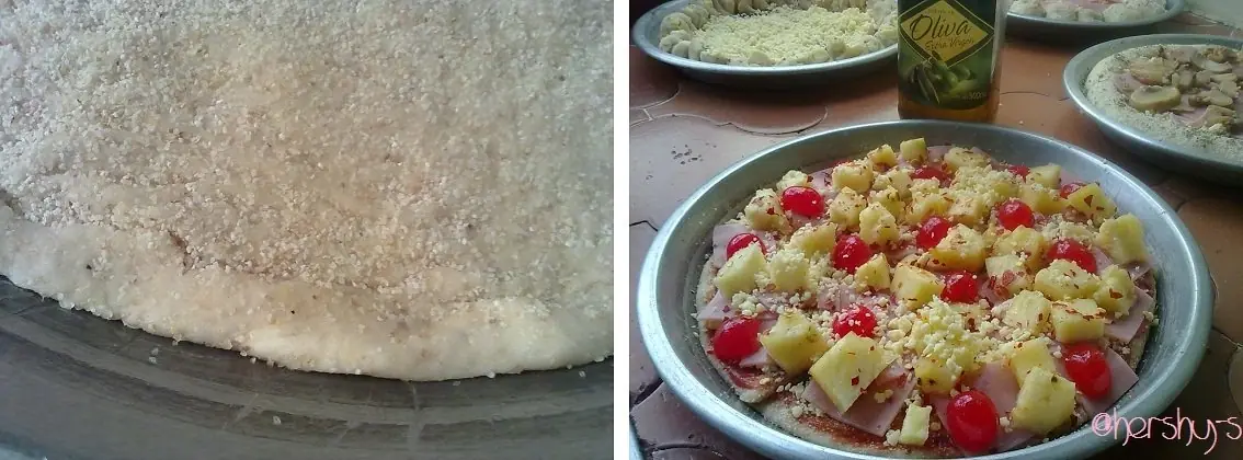 pizza con orilla rellena