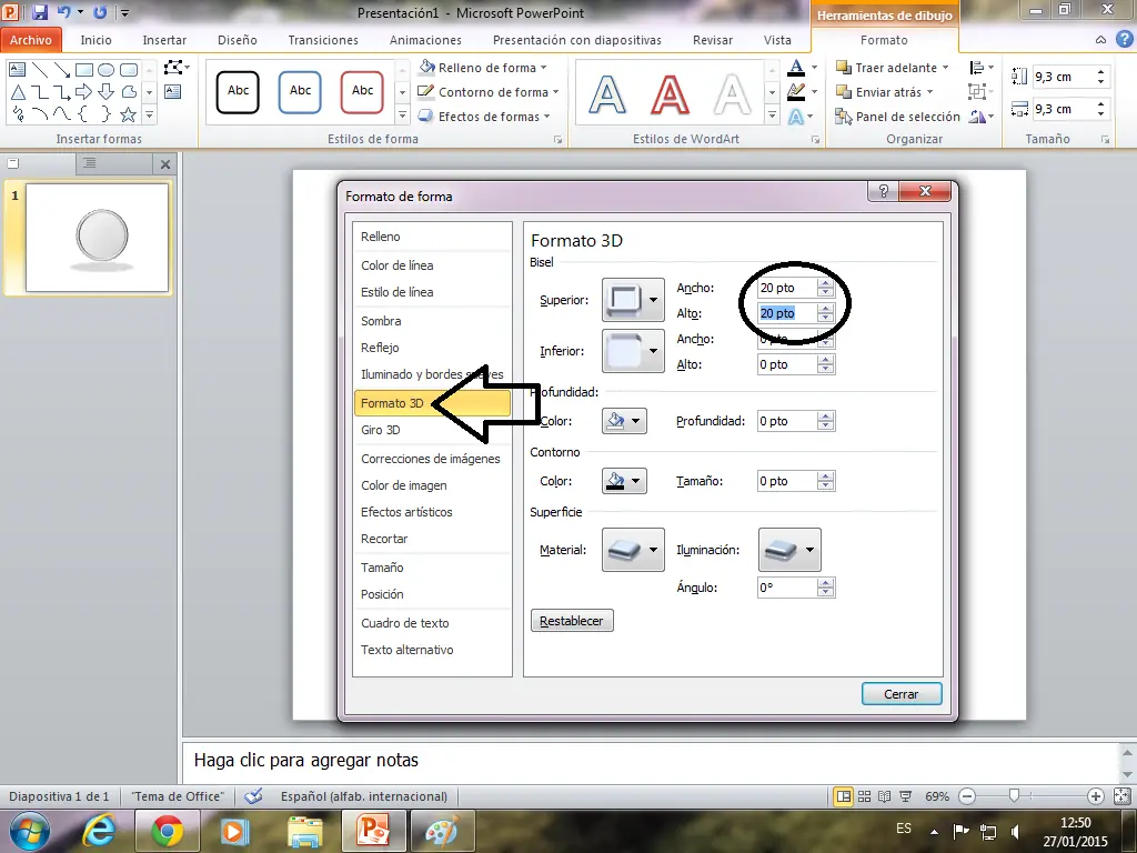 Haciendo el logo de mi Pagina de Facebook en PowerPoint