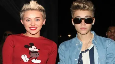 Miley Cyrus y Justin Bieber bajan en popularidad por escánd