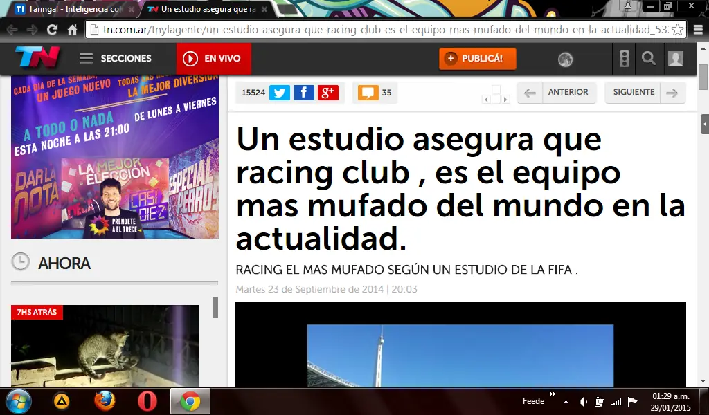 Te digo porque Rac*ng no es grande