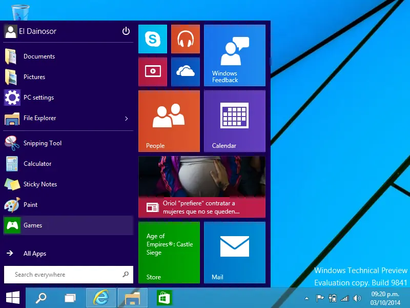 ¿Queres cambiar el menú de inicio de Windows 10? Pasate