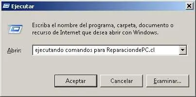 Lista de comandos para Windows XP, Windows Vista y Windows