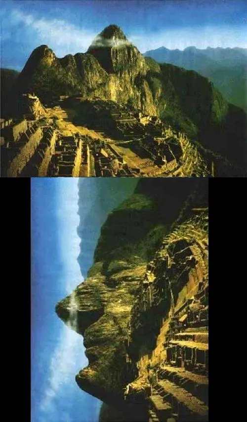 machu picchu cara de hombre