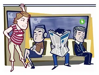 7 razones para NO cederle el asiento a una mujer.