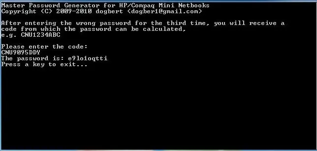 Sacar La clave de Bios hp mini 110 1020la