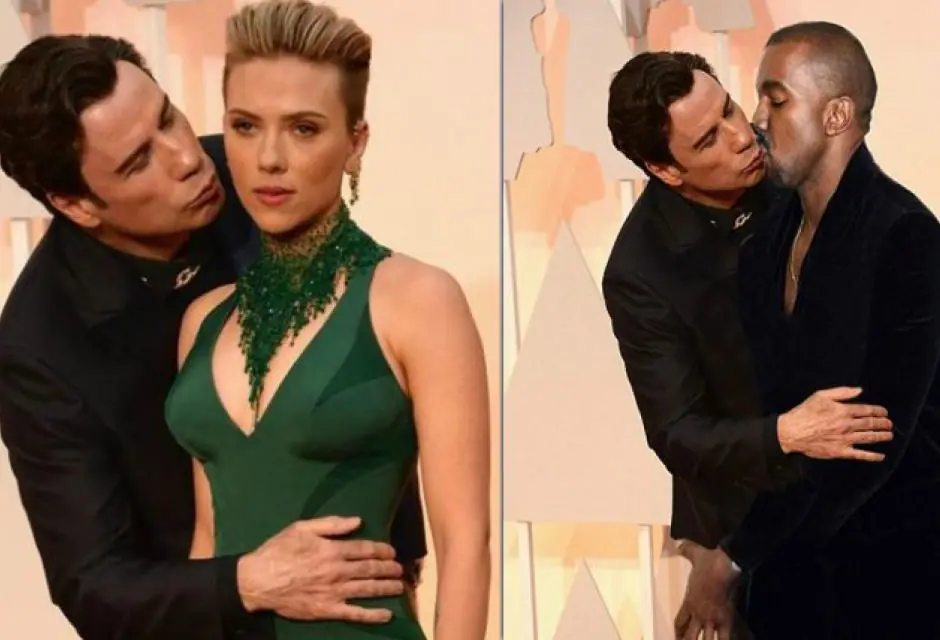 Los memes del beso de Travolta y Scarlett J.