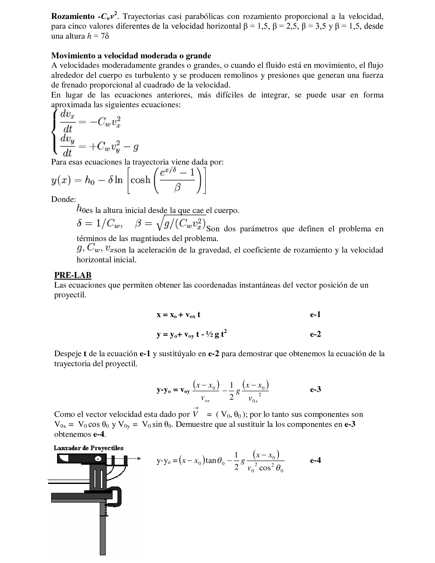 Teoría del disparo y Balística