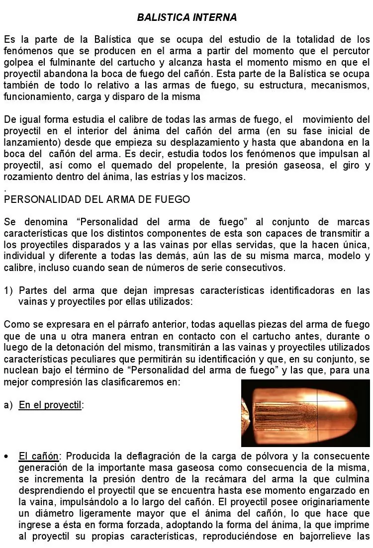 Teoría del disparo y Balística