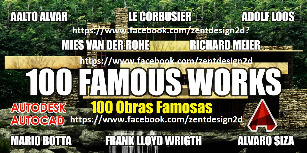 100 Obras Famosas en Autocad