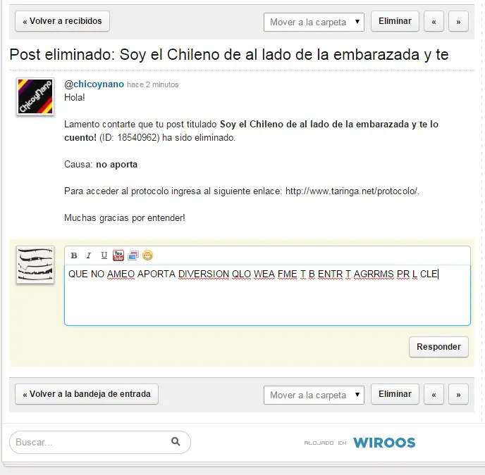 Me eliminaron el post de El Chileno y te lo muestro!
