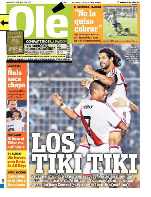 Si sos bostero no compres Olé