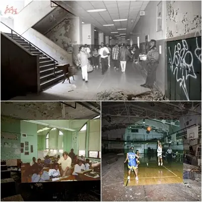 El antes y el después de una escuela abandonada en detroit
