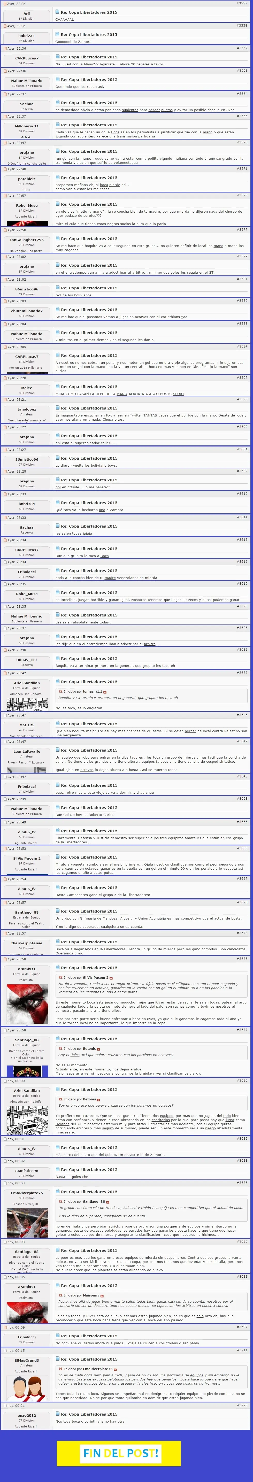 Reacciones de hinchas de River en Boca 5 - 1 Zamora Parte 1