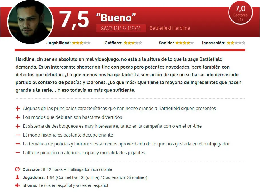 Battlefield Hardline - Análisis