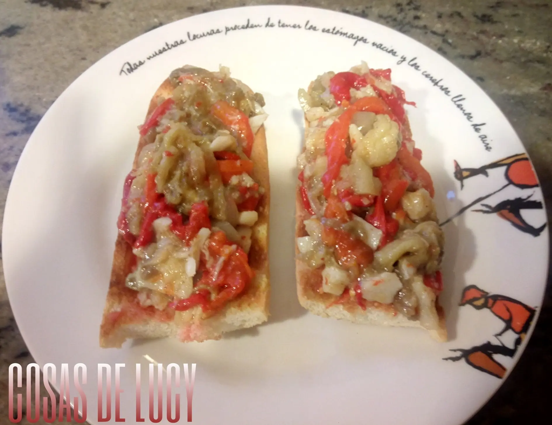 Escalivada con bacalao