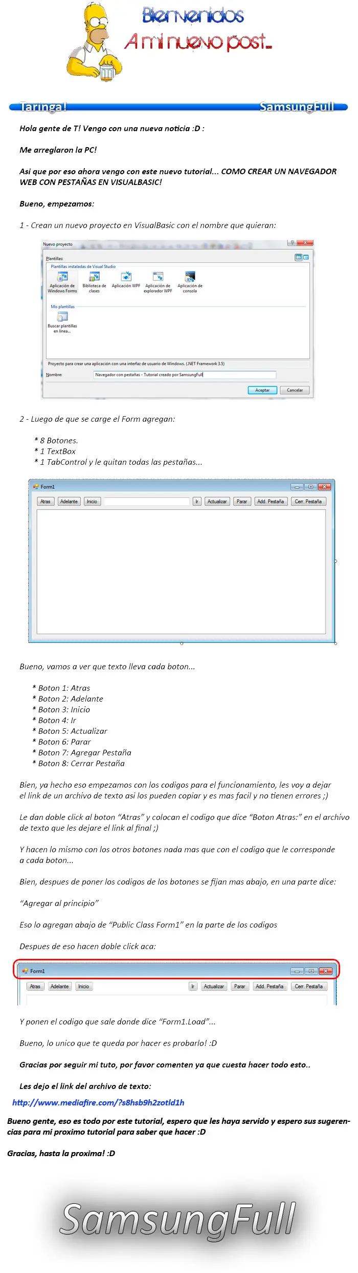 Crear navegador con pestañas en VisualBasic