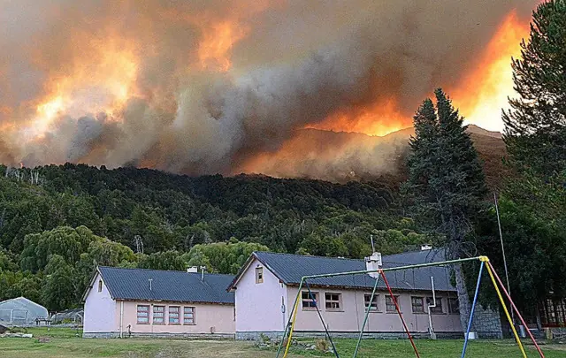Incendios forestales en la Patagonia.