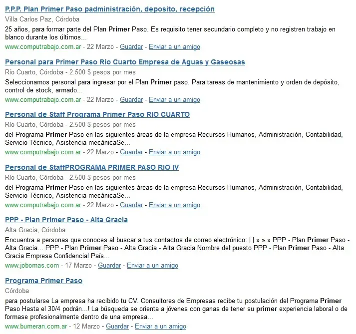 programa primer paso