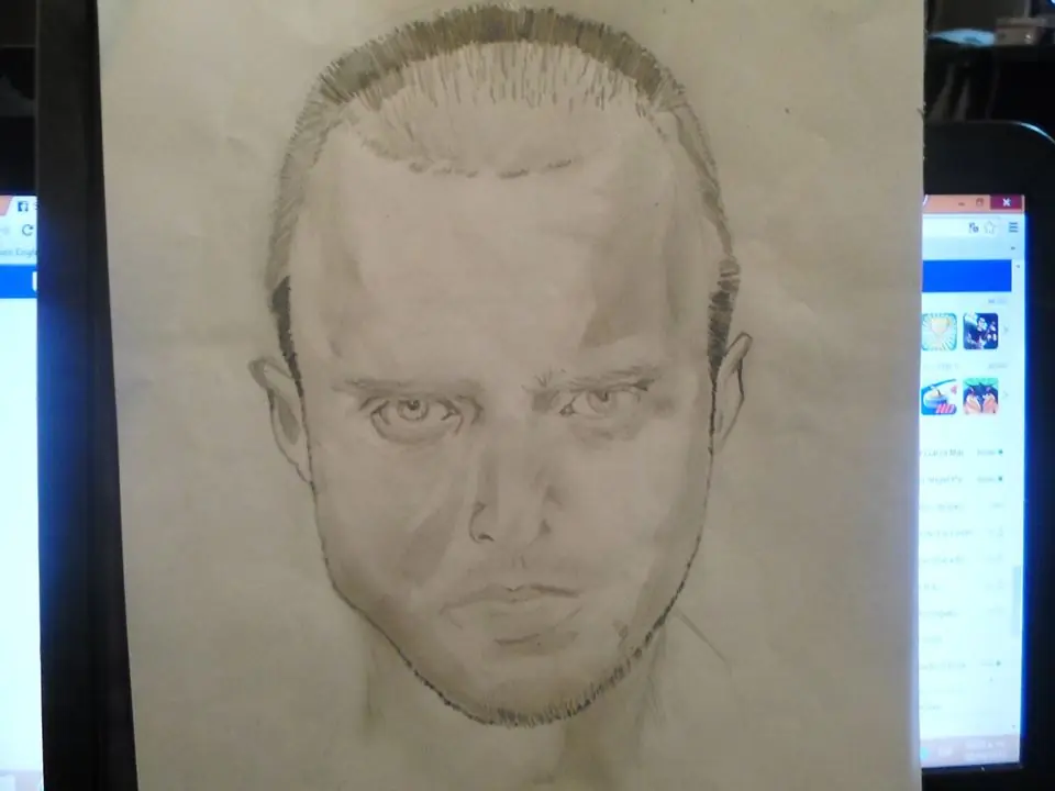 Dibujo realista de Jesse pinkman de Breaking bad