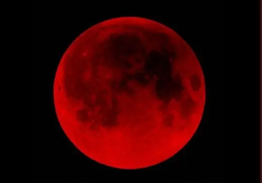Eclipse total de Luna madrugada del 4 de abril