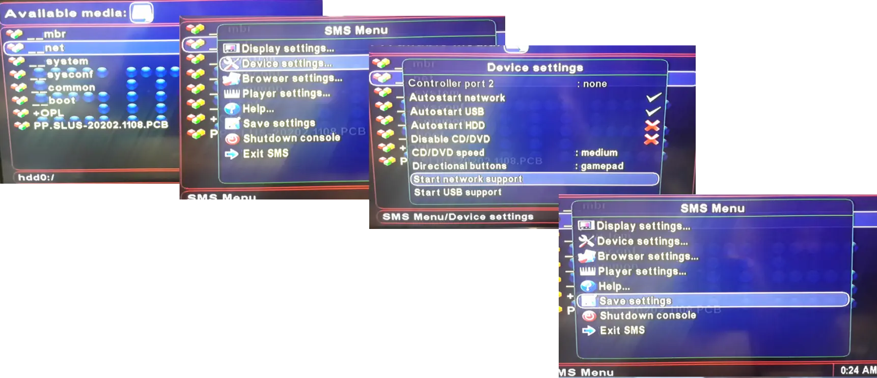SMS Media Player para Play Station 2